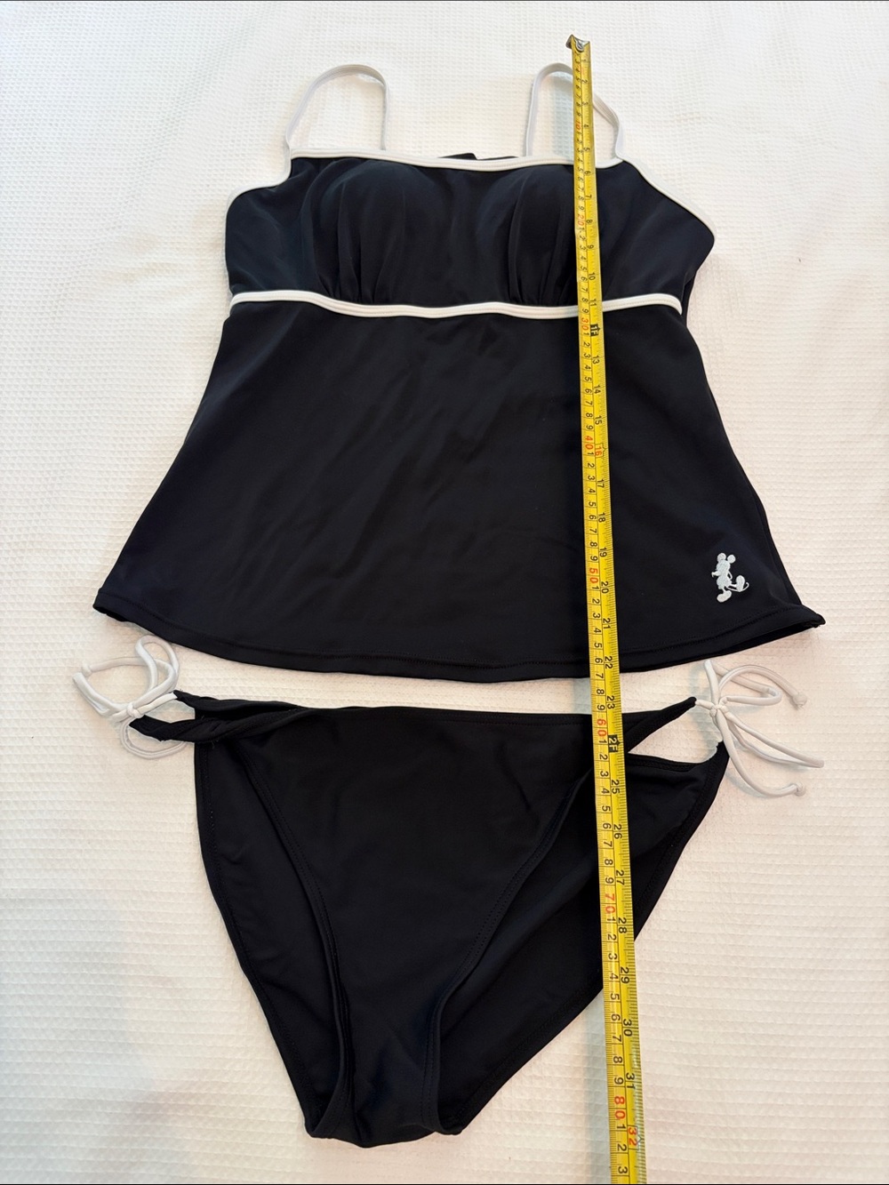 Walt Disney Black Tankini Set with White Trim top size 2X,bottom size XL - Picture 6 of 9